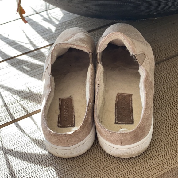 Vince Shearling Lined Shoes Size 7 Nude - Picture 3 of 4